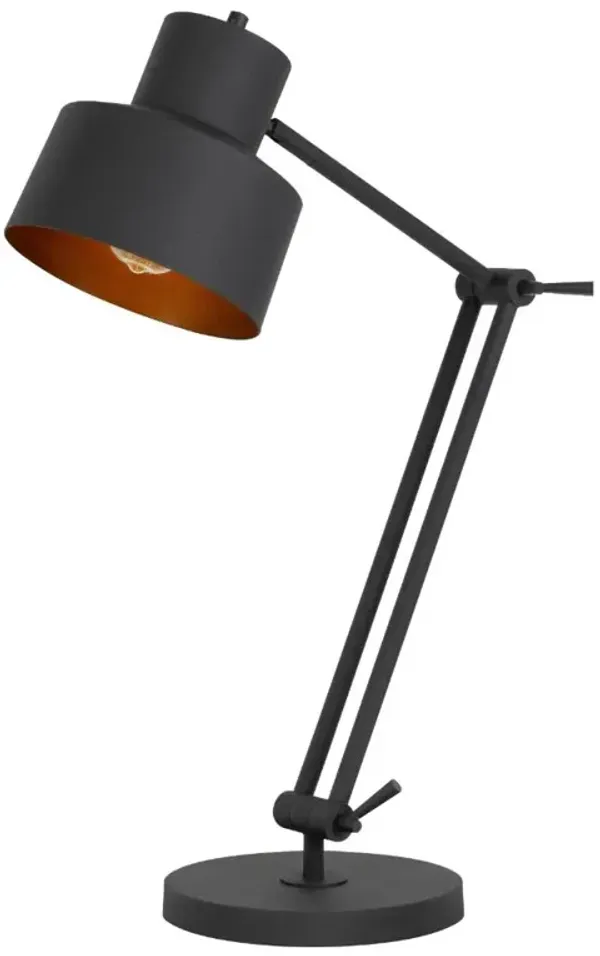 Hivvago 33" Black Metal Adjustable Desk Table Lamp