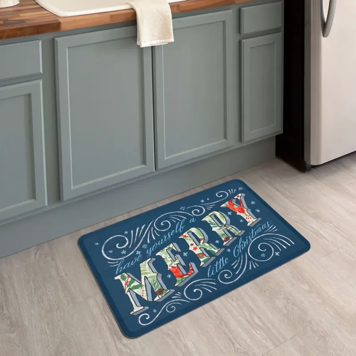 Holiday Joy Merry Multi 1' 6" x 2' 6" Door Mat