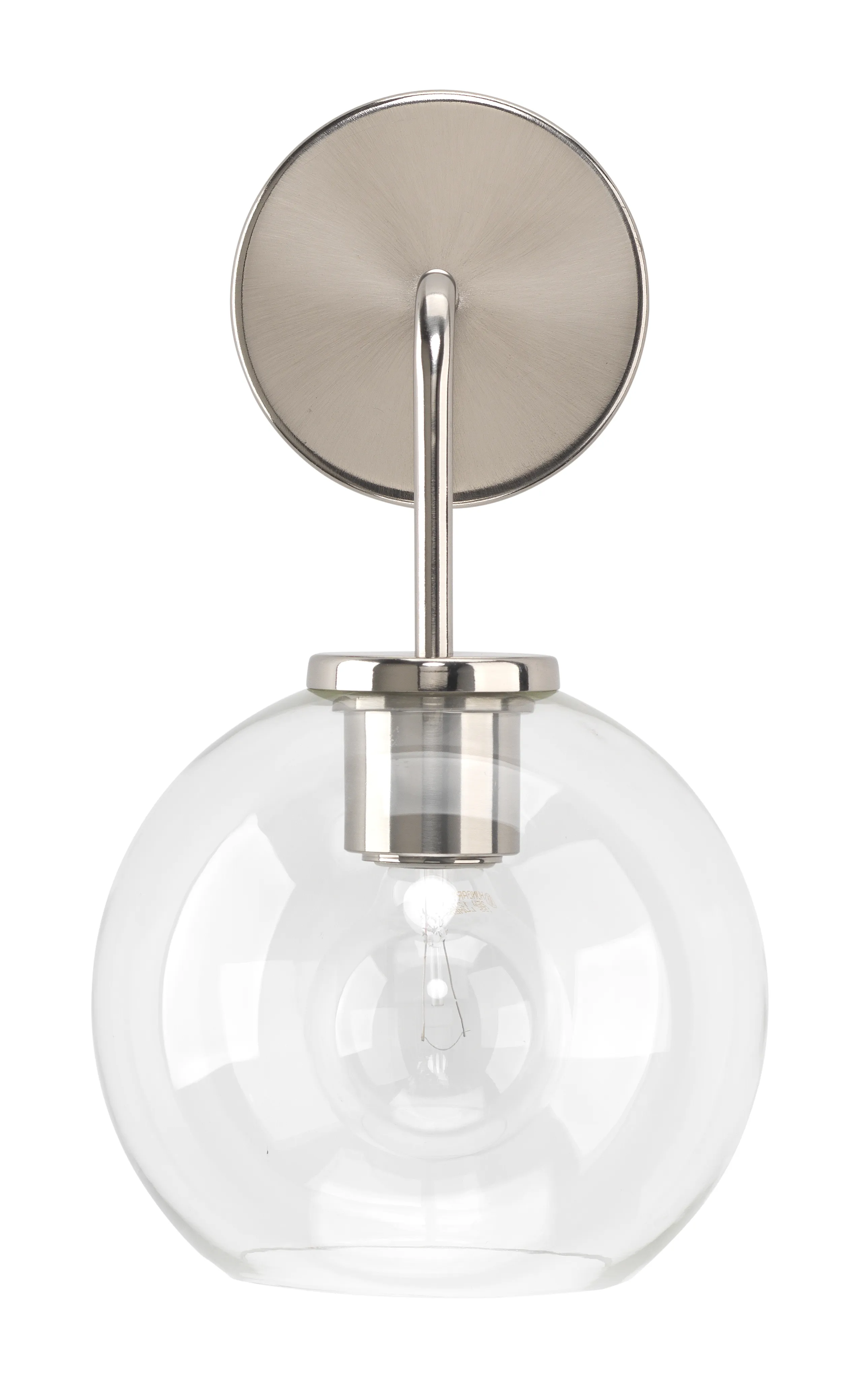 Reese Glass Wall Sconce, Silver