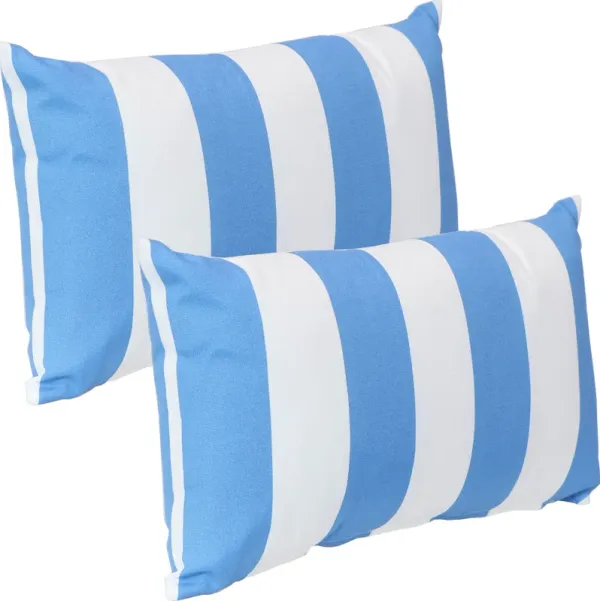 Sunnydaze Set of 2 20" Lumbar Polyester Throw Pillow Covers