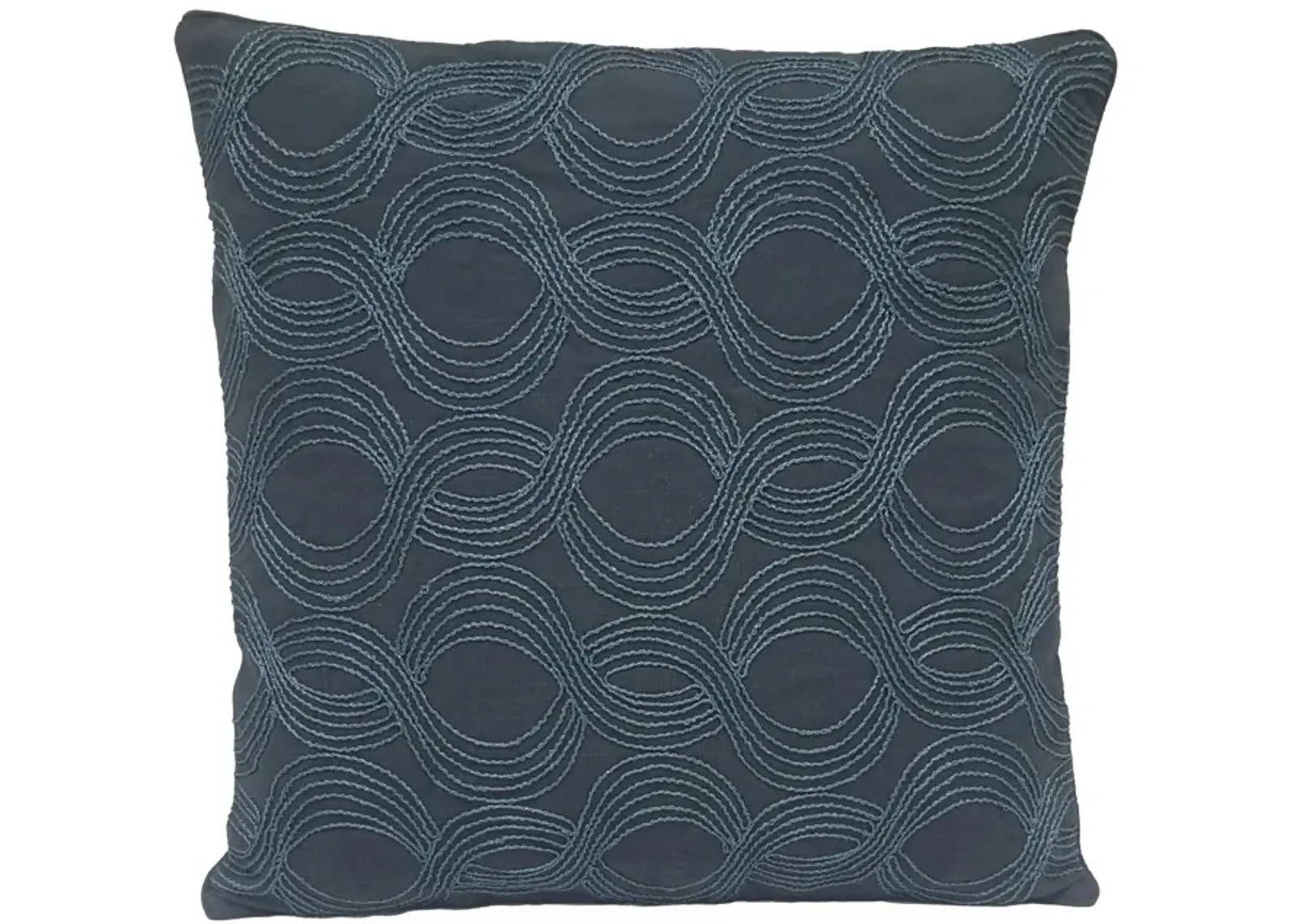 Embroidered Wave Pillow