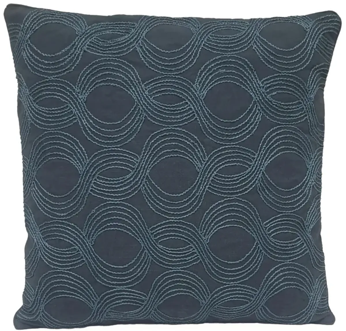 Embroidered Wave Pillow