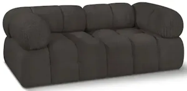 Meridian Furniture Ames Brown Boucle Fabric Modular Sofa