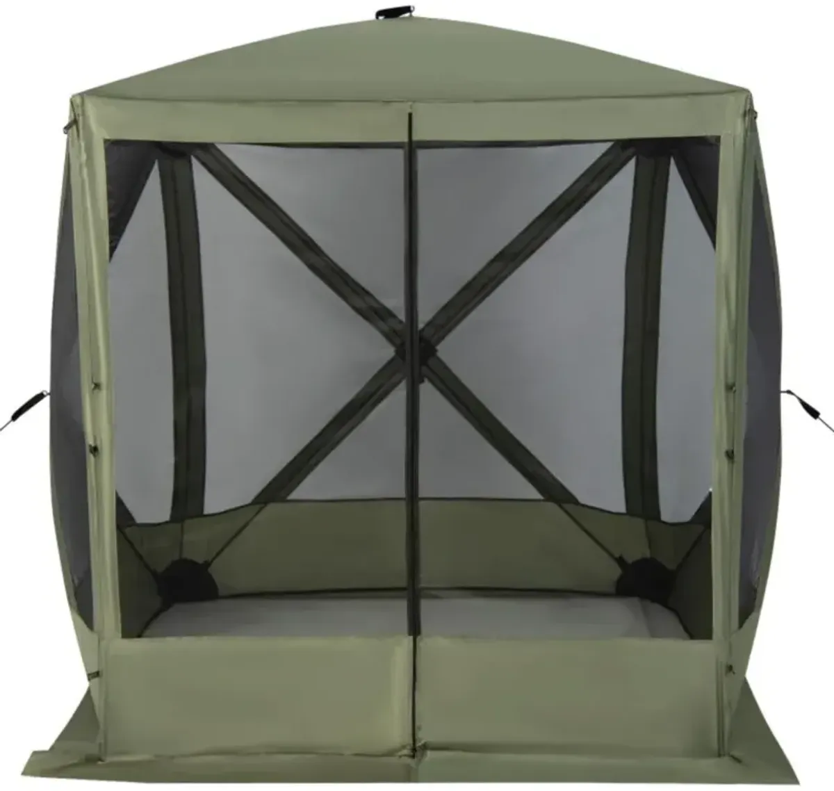 Hivvago 6.7 x 6.7 Feet Pop Up Gazebo with Netting and Carry Bag