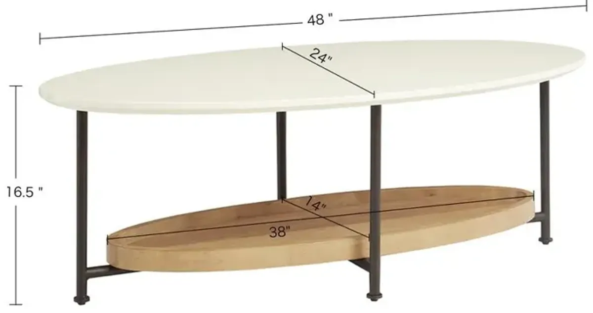 Belen Kox Beaumont Oval Coffee Table, Belen Kox