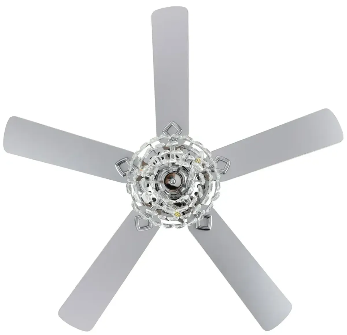 Mindy 3-Light Glam Modern Crystal Shade LED Ceiling Fan With Remote