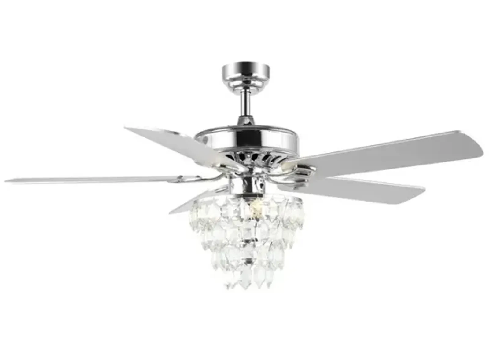 Mindy 3-Light Glam Modern Crystal Shade LED Ceiling Fan With Remote