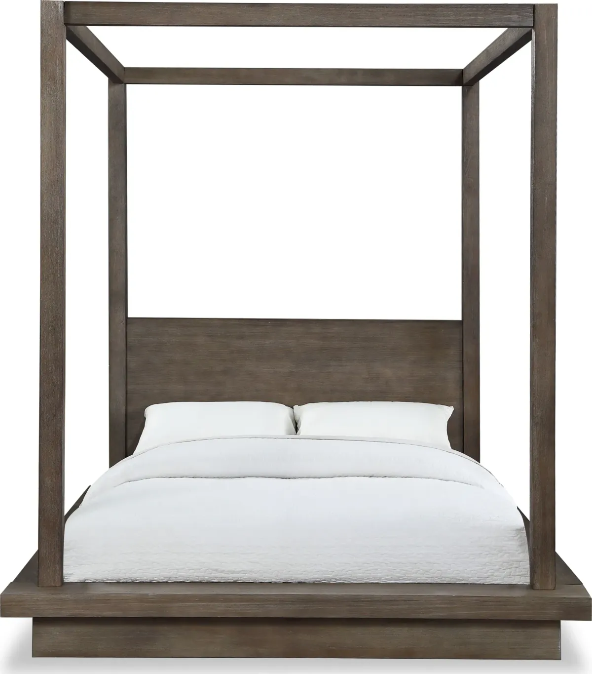 Melbourne Queen-Size Canopy Bed in Dark Pine