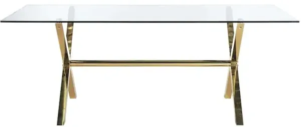 Pangea Home Gold Beverly Dining Table