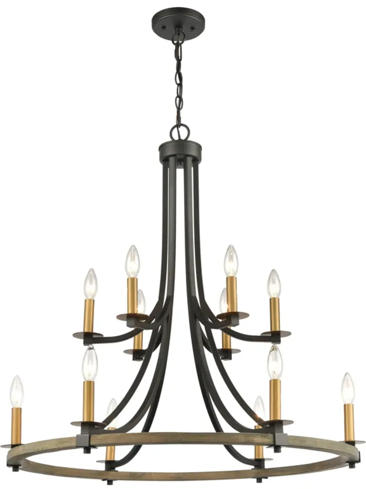 Woodbridge 32" Wide 12 Light Chandelier