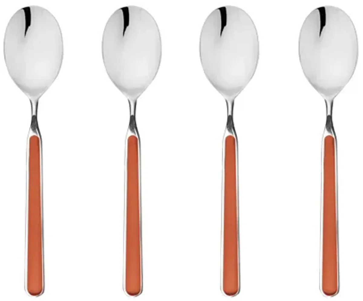 Fantasia 4-Piece Coffee Spoon Set in Rust