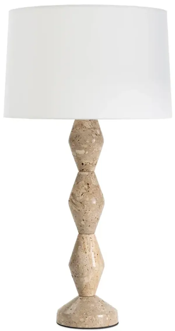 Crew Travertine Buffet Lamp
