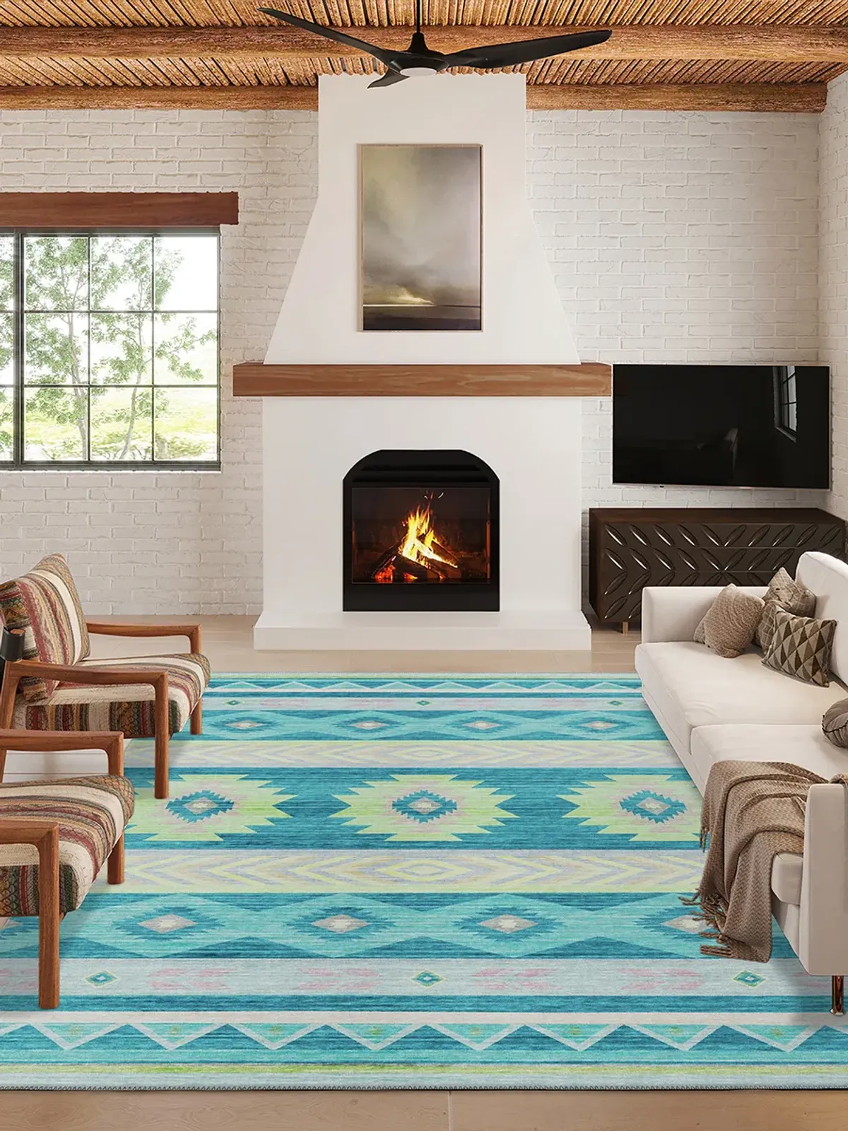 Phoenix PH3 Teal 8' x 10' Rug