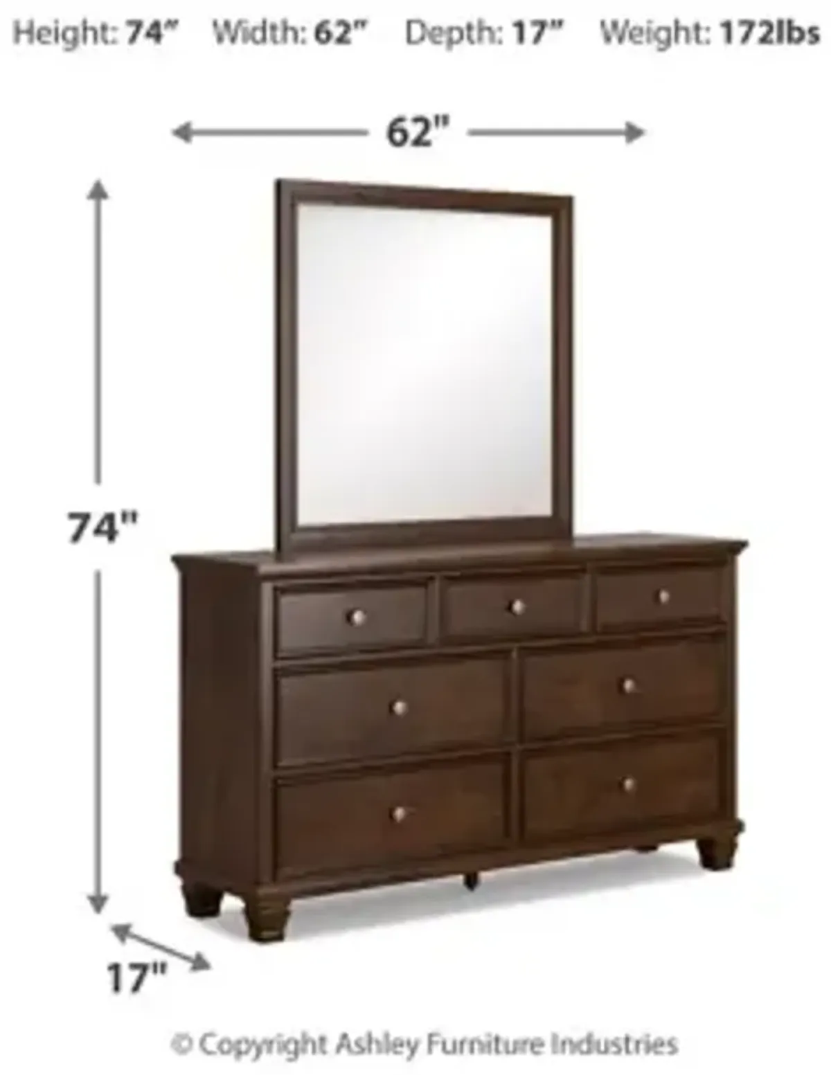 Danabrin Dresser and Mirror