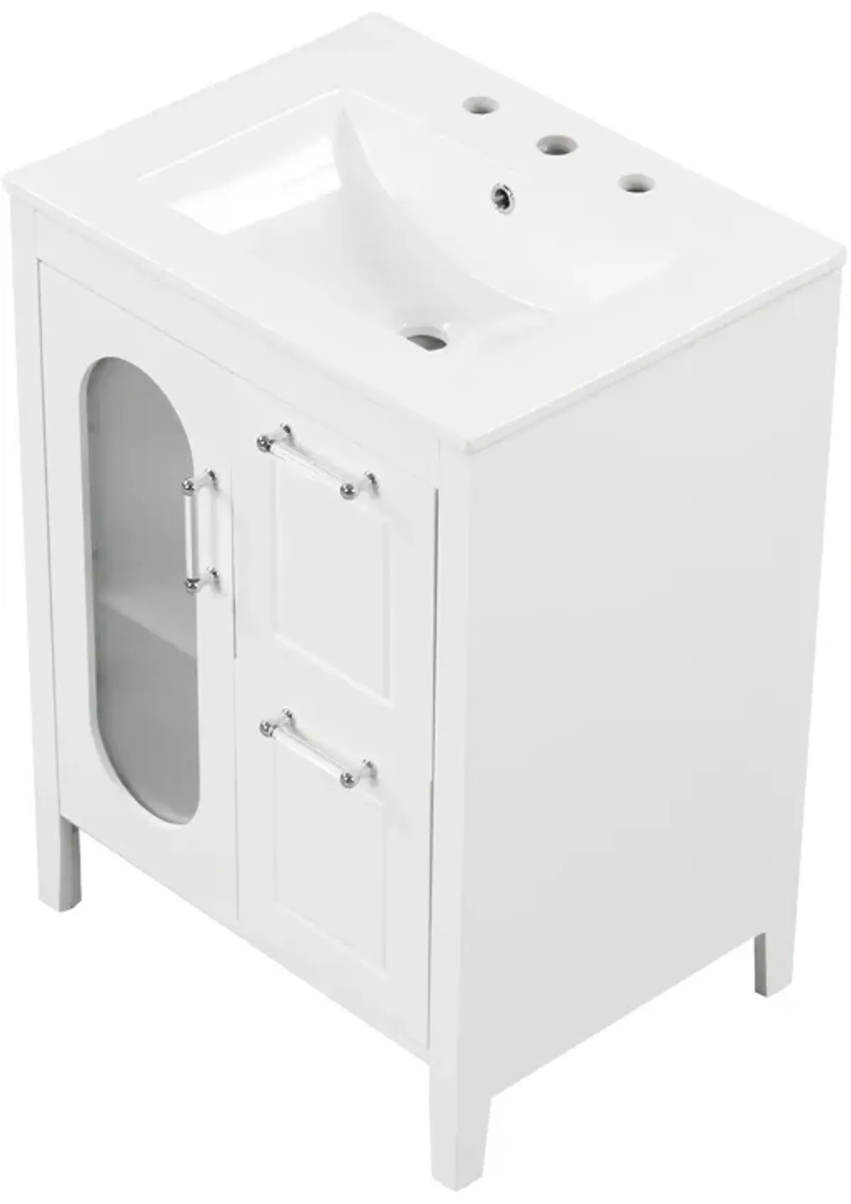 Merax  Painted Freestanding Bathroom Cabinet Vanity with Sink