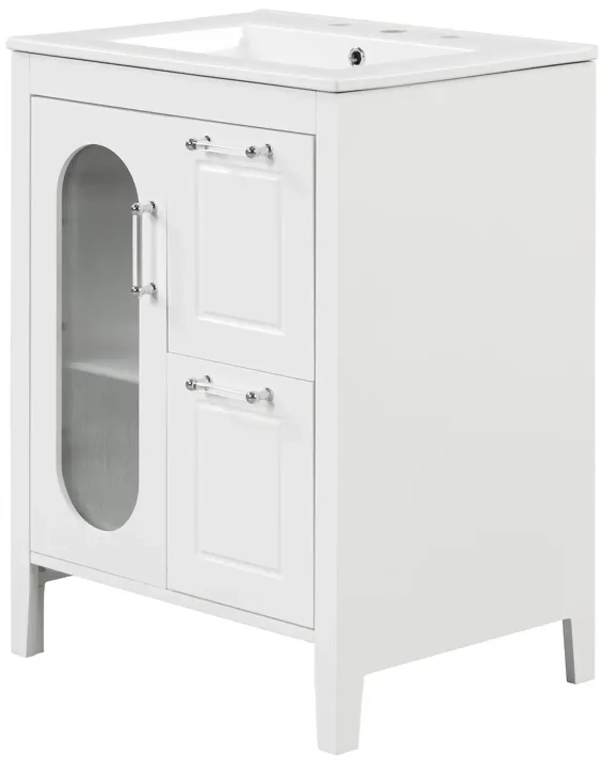 Merax  Painted Freestanding Bathroom Cabinet Vanity with Sink