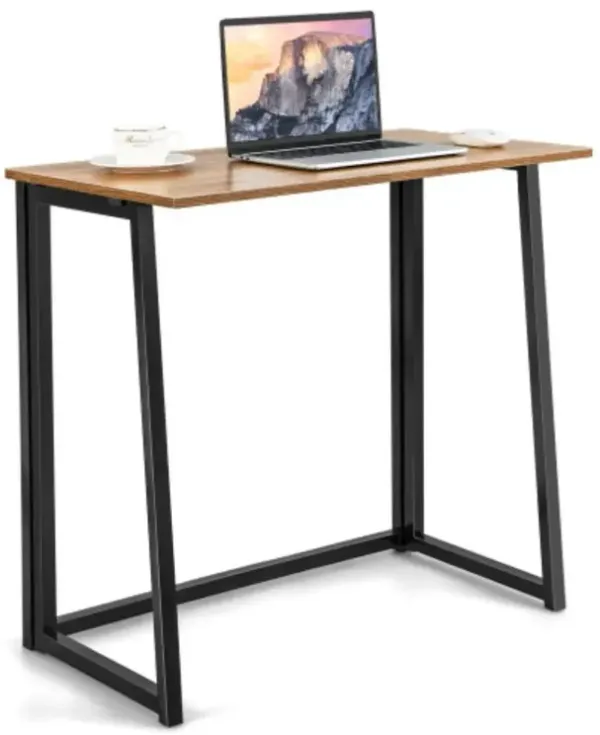 Hivvago 31 Inch Space-saving Folding Computer Desk for Home Office