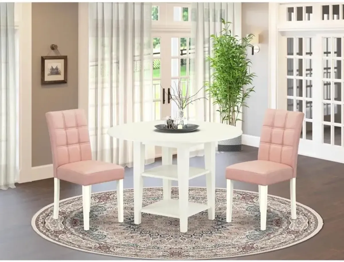 3 Piece Kitchen Table Set consists A Dinner Table