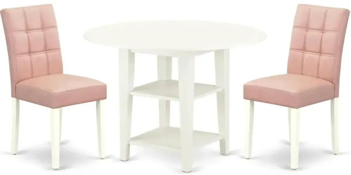 3 Piece Kitchen Table Set consists A Dinner Table