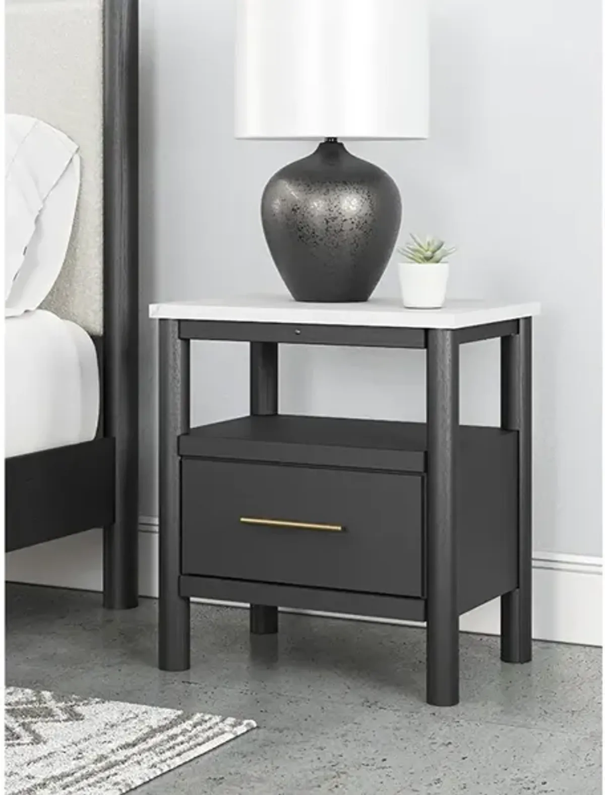 Cadmori 24" One-Drawer Charging Nightstand