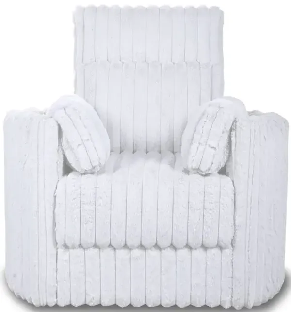 New Classic Furniture Embrace Fabric Swivel Accent Chair, White