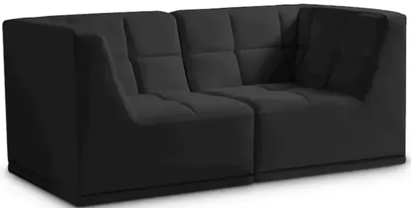 Meridian Furniture Relax Black Velvet Modular Sofa