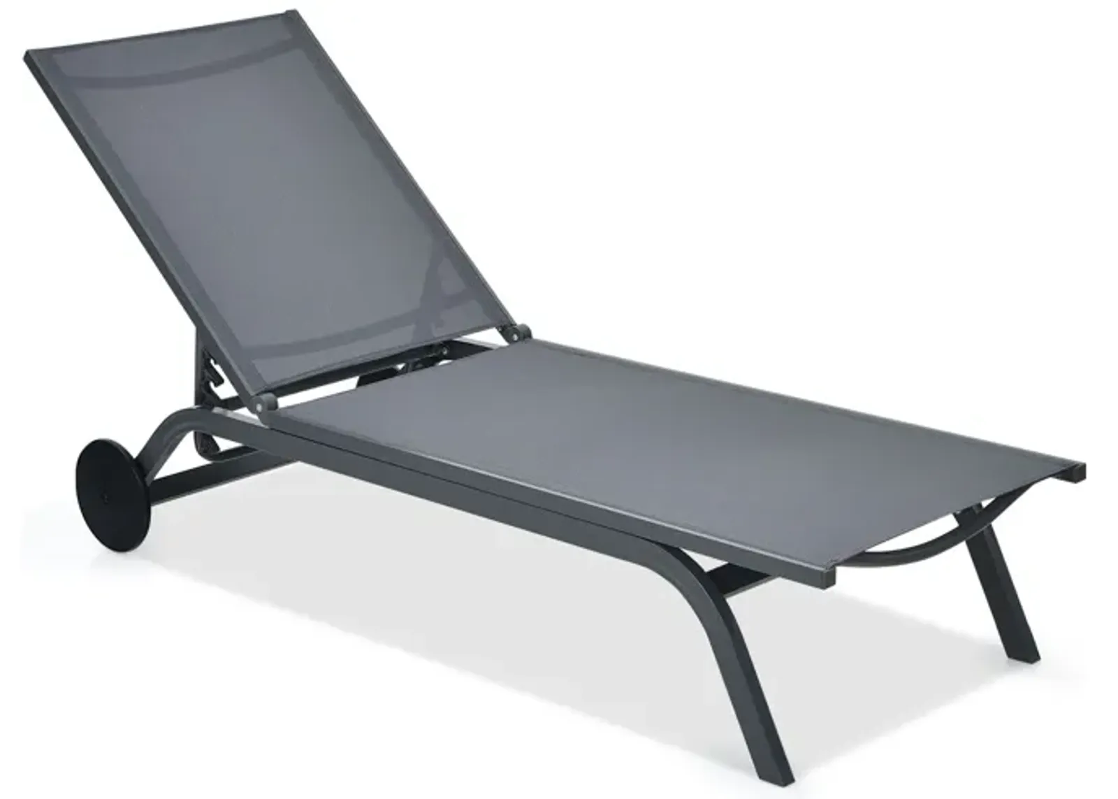 Aluminum Fabric Outdoor Patio Lounge Chair with Adjustable Reclining