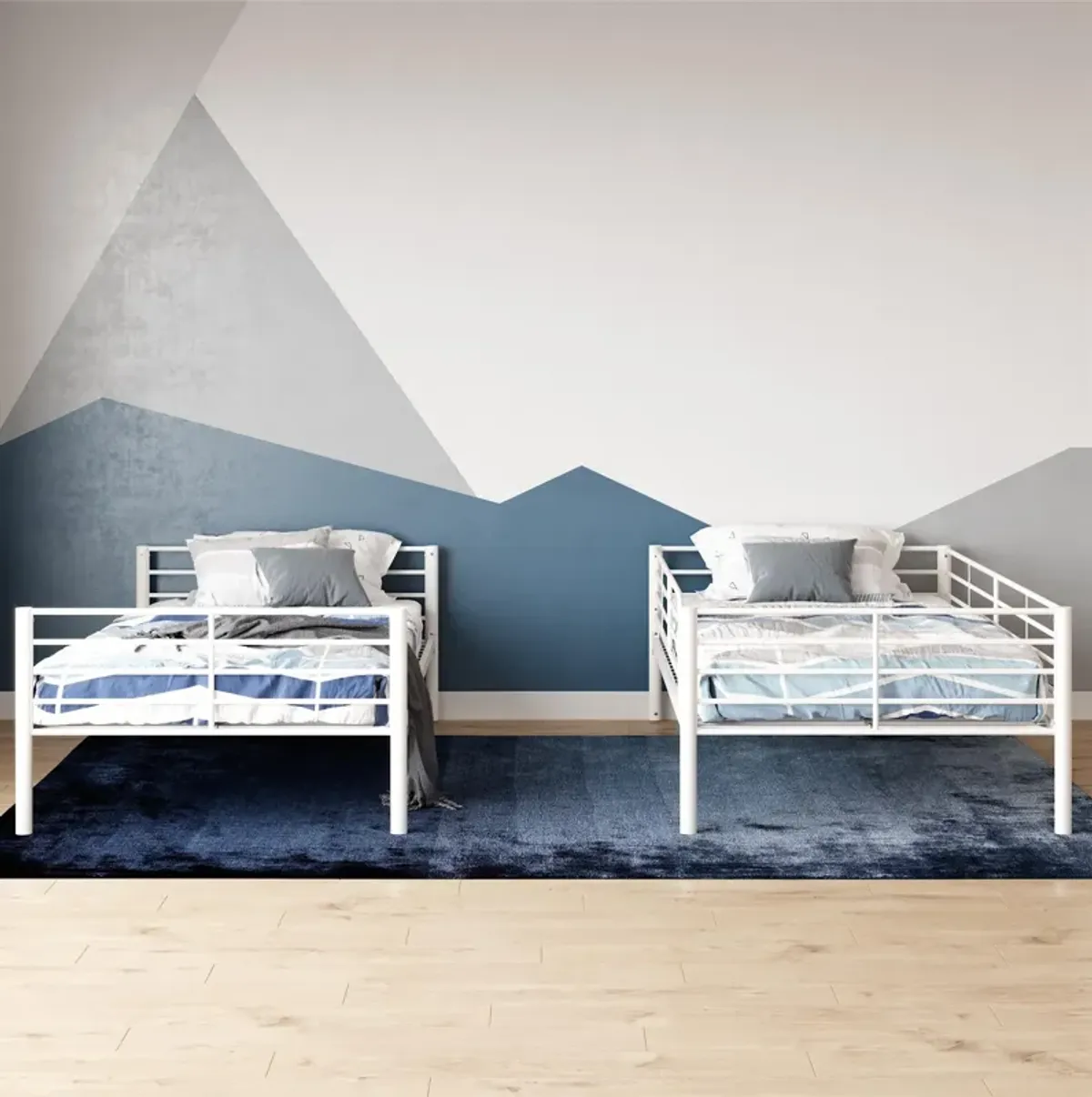 Atwater Living Daysi Convertible Twin over Twin Metal Bunk Bed