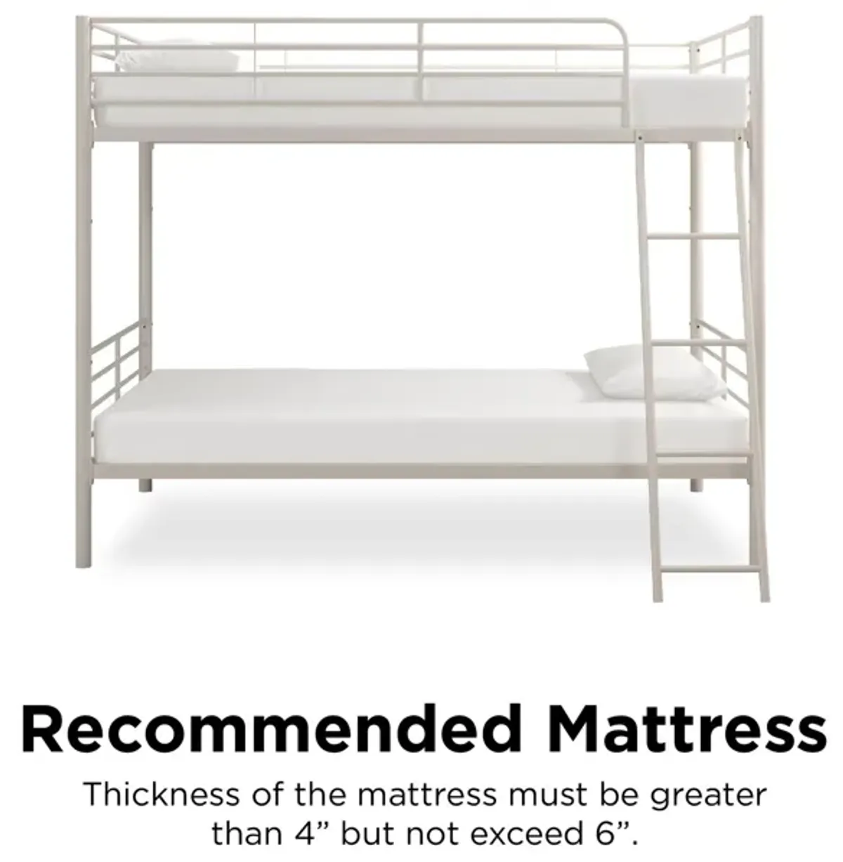 Atwater Living Daysi Convertible Twin over Twin Metal Bunk Bed