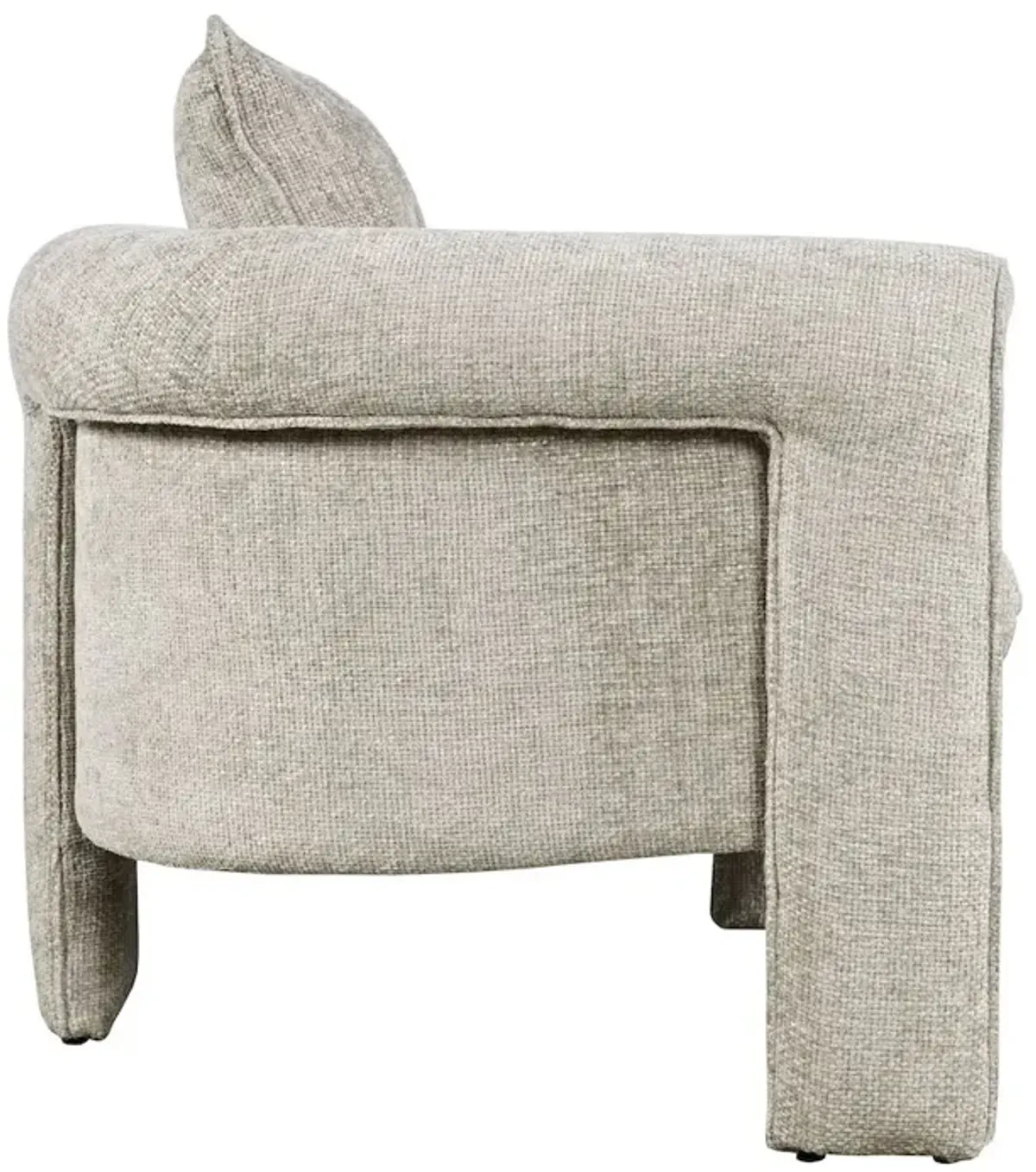 Jofran Adley Modern Upholstered Vintage Accent Armchair with Pillow