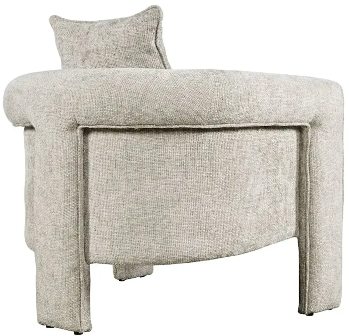 Jofran Adley Modern Upholstered Vintage Accent Armchair with Pillow
