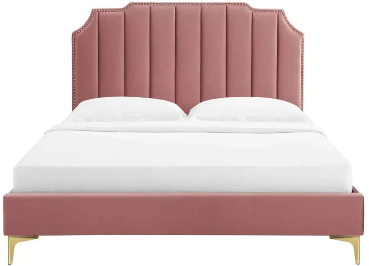 Modway - Colette King Performance Velvet Platform Bed