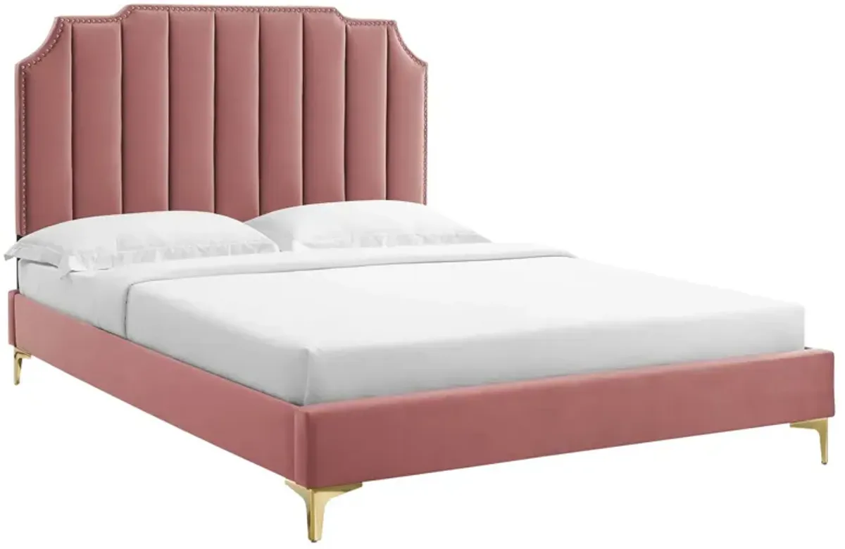 Modway - Colette King Performance Velvet Platform Bed