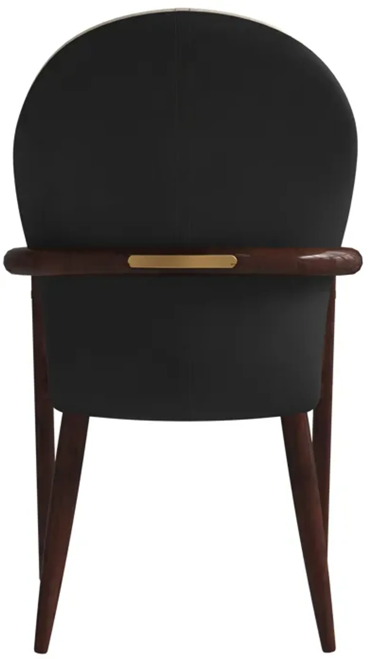 LeisureMod Opaline Series Elegant Wooden Dining Chair in Black Velvet and Toupe - Set of 4