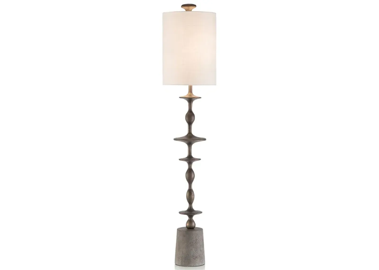 Matte Black Baluster Candlestick Lamp