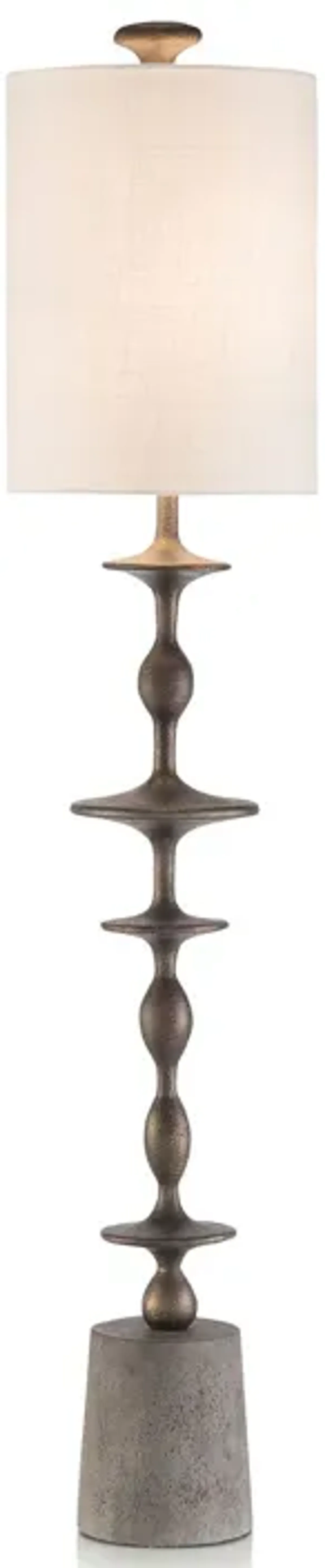 Matte Black Baluster Candlestick Lamp