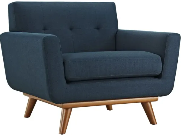 Modway Engage Mid-Century Modern Upholstered Fabric Accent Arm Lounge Chair in Citrus, Armchair