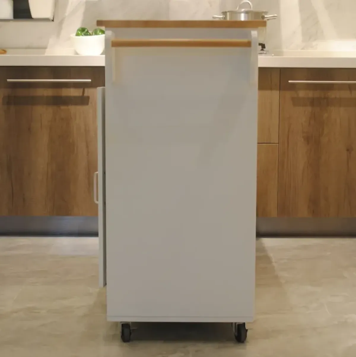 Mobile Kitchen Island with Luxury Design