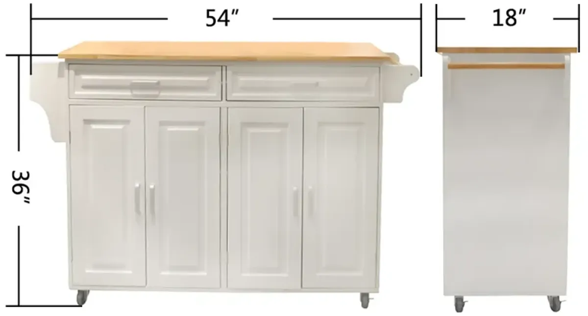 Mobile Kitchen Island with Luxury Design