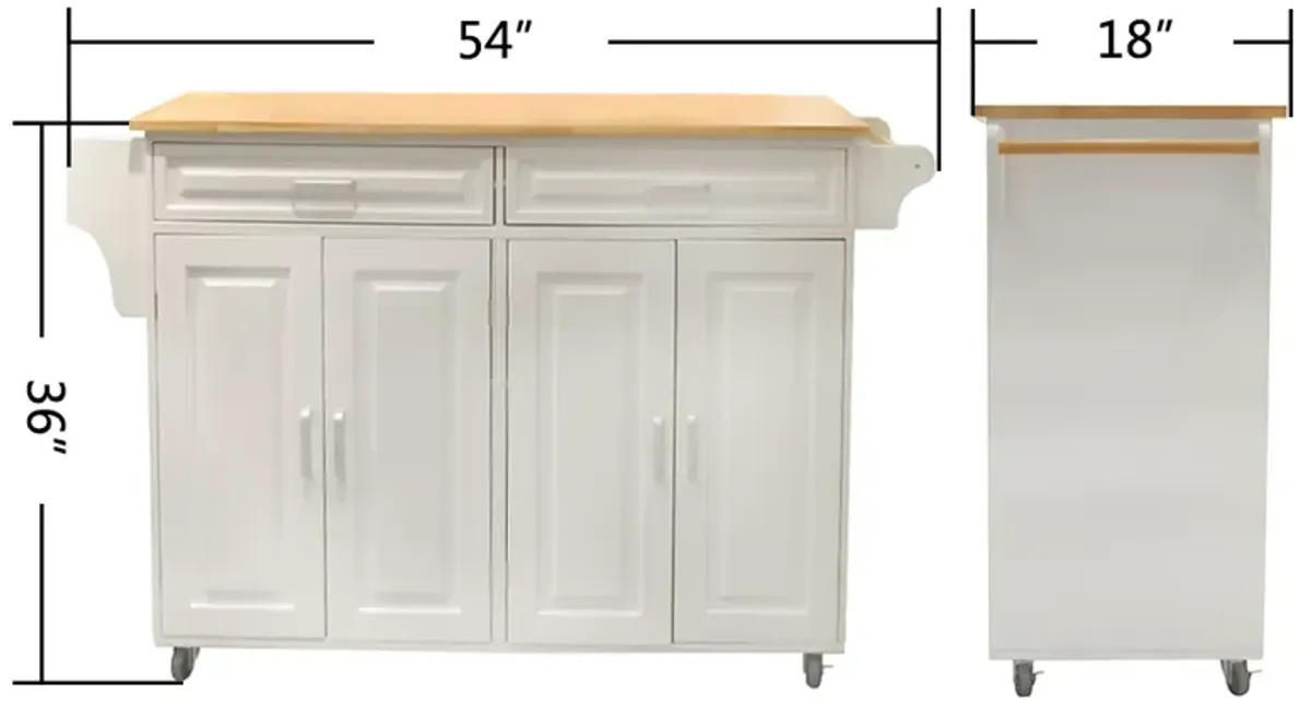 Streamdale Mobile Kitchen Island with Luxury Design