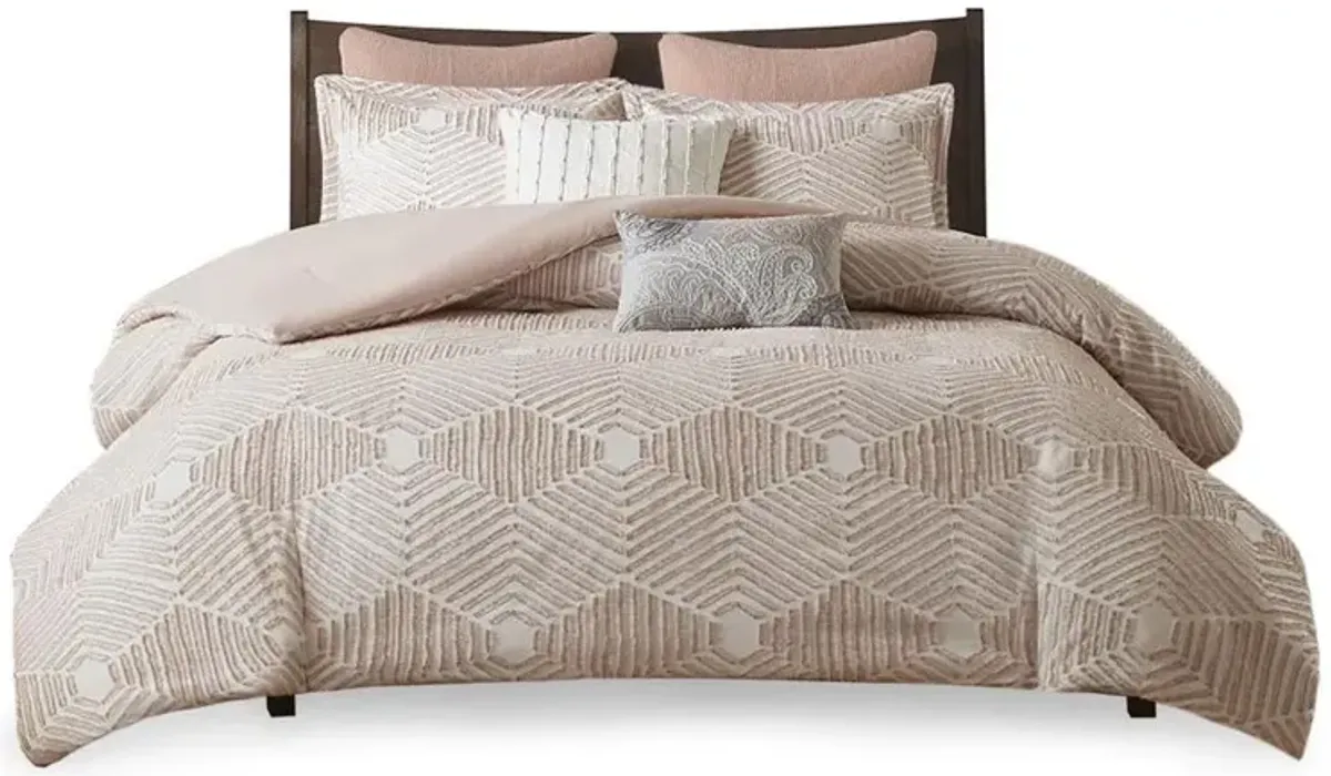 Belen Kox Textured Geometric Clipped Jacquard Comforter Set, Belen Kox