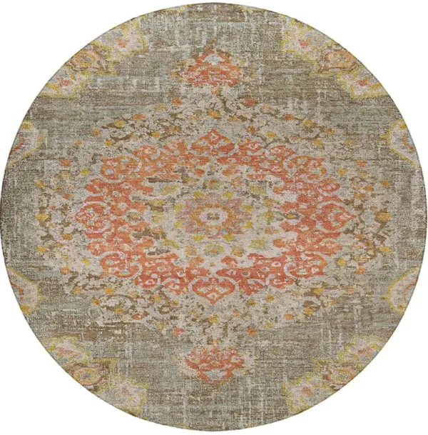 Tabrook TB11 Brown 8' Round Rug