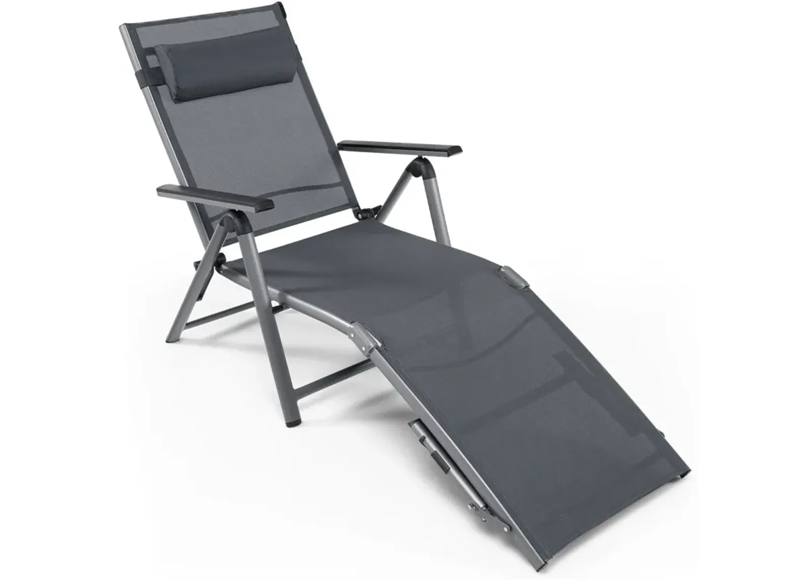 Outdoor Aluminum Chaise Lounge Chair with Quick-Drying Fabric