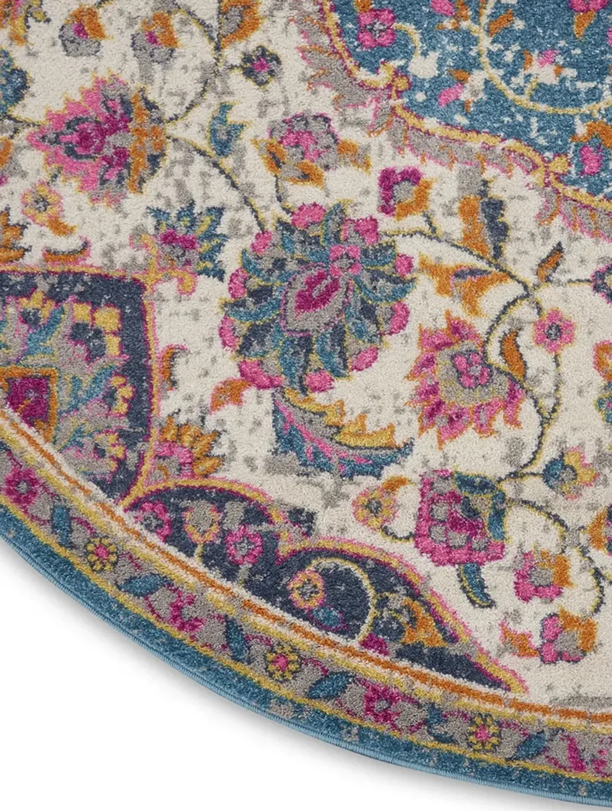 Passion PSN22 Ivory/Multicolor 8' x Round Rug