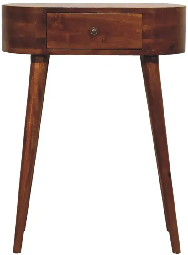 Mini Albion Chestnut  1 Drawer Solid Wood  Console