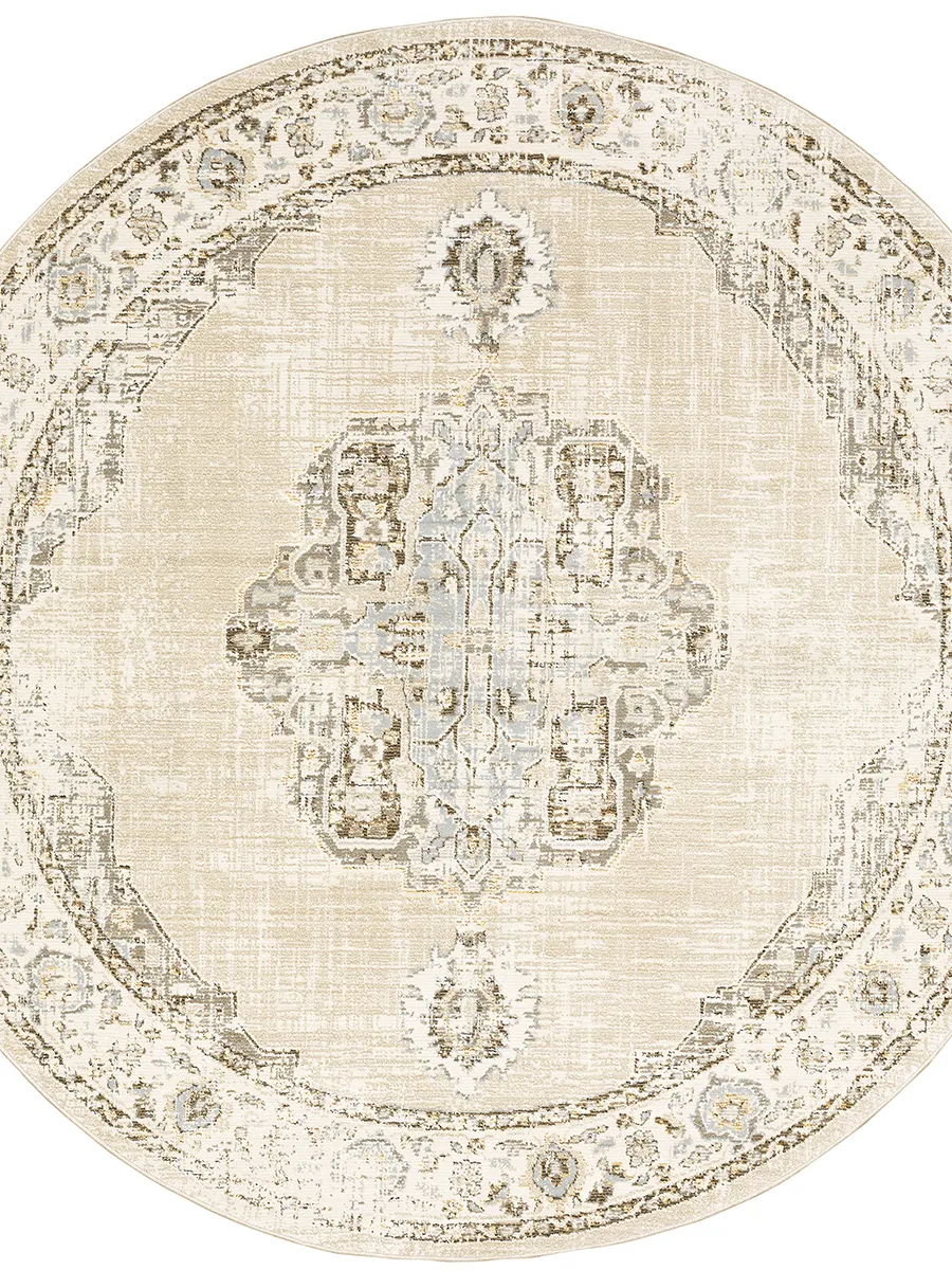 Andorra 7'10" Beige Rug