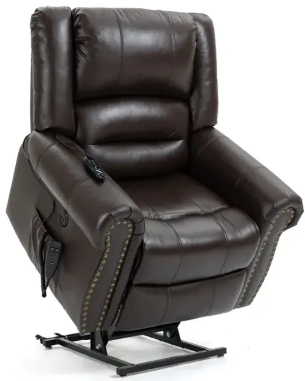 Streamdale Heavy Duty Leather Recliner with Heat & Massage