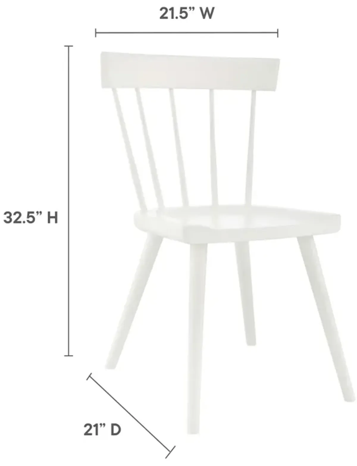 Sutter Wood Dining Side Chair-Benzara