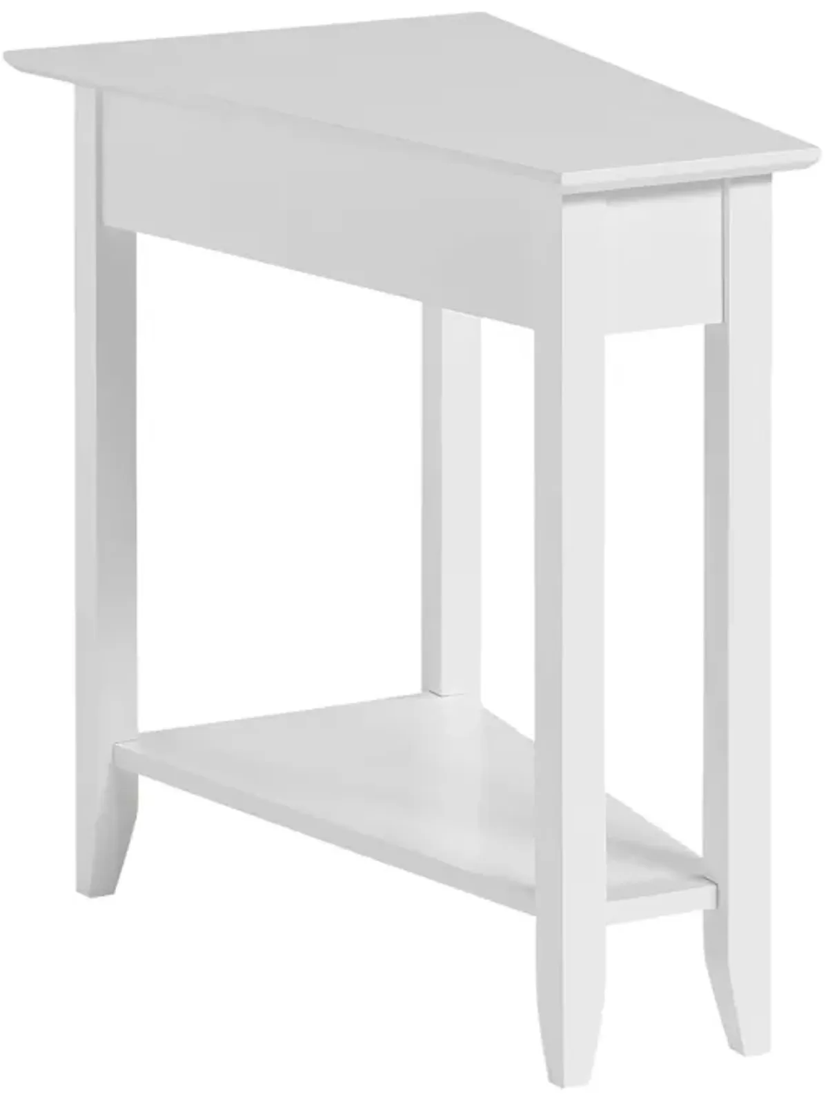 Convenience Concepts American Heritage Wedge End Table, 24"L x 16"W x 24"H, White