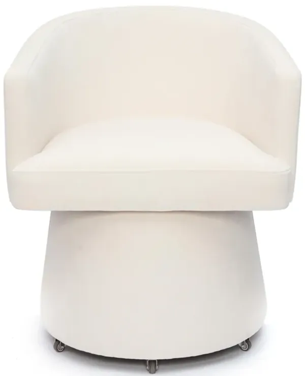 Kristen Upcycled Chenille Rolling Desk Chair